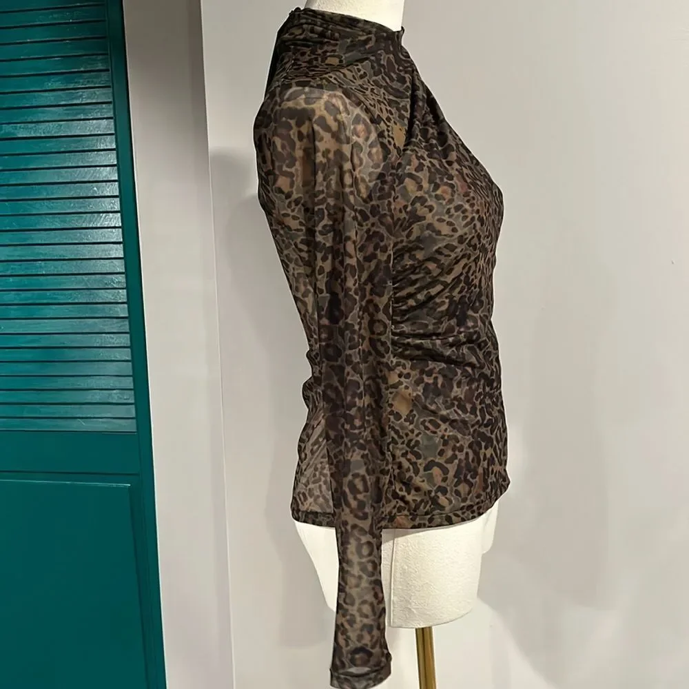 NWT All Saints Tia Halftone long sleeve Sz 2 - Picture 4 of 11